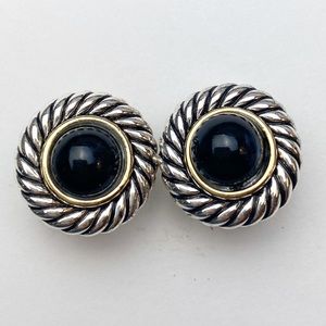 Ralph Lauren Earrings Silver & Gold Clip Costume